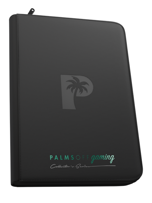 PALMS OFF COLLECTOR SERIES 9 POCKET TOPLOADER BINDER ( BLACK ) 216 SLOTS
