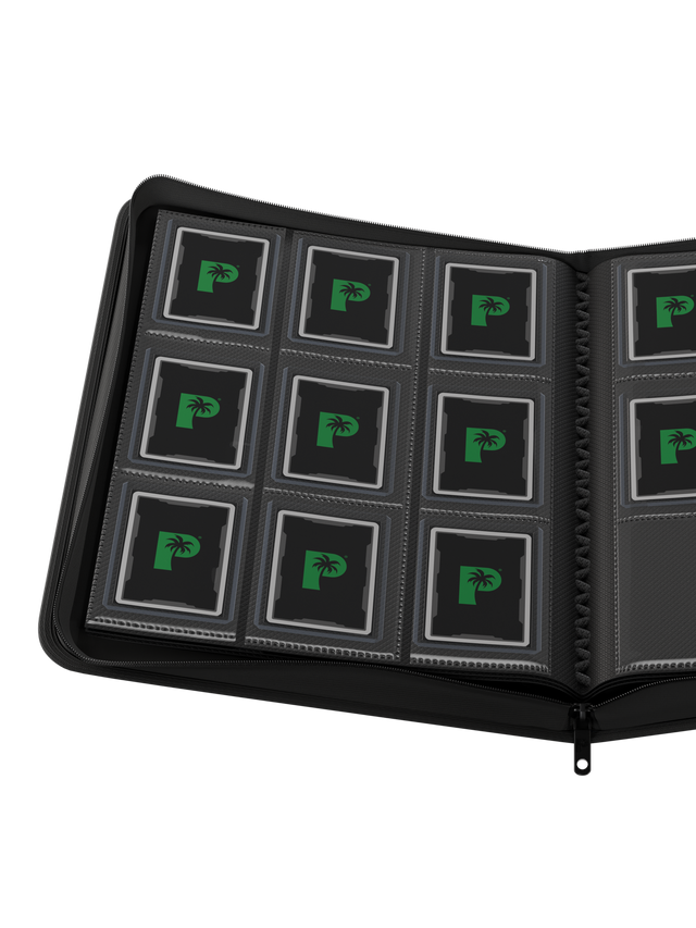 PALMS OFF COLLECTOR SERIES 9 POCKET TOPLOADER BINDER ( BLACK ) 216 SLOTS