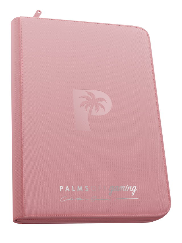 PALMS OFF COLLECTOR SERIES 9 POCKET TOPLOADER BINDER ( PINK ) 216 SLOTS
