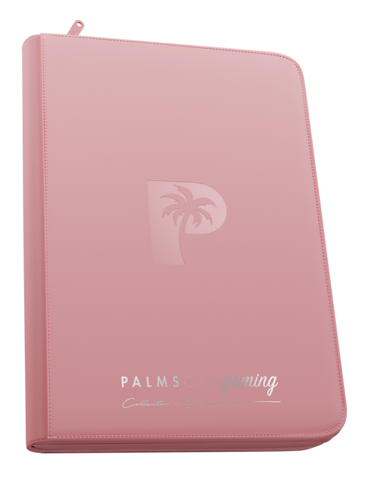 PALMS OFF COLLECTOR SERIES 9 POCKET TOPLOADER BINDER ( PINK ) 216 SLOTS