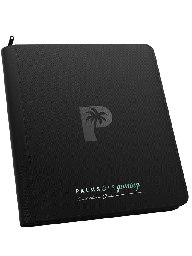 PALMS OFF COLLECTOR SERIES 12 POCKET ZIP BINDER ( BLACK ) 480 SLOTS