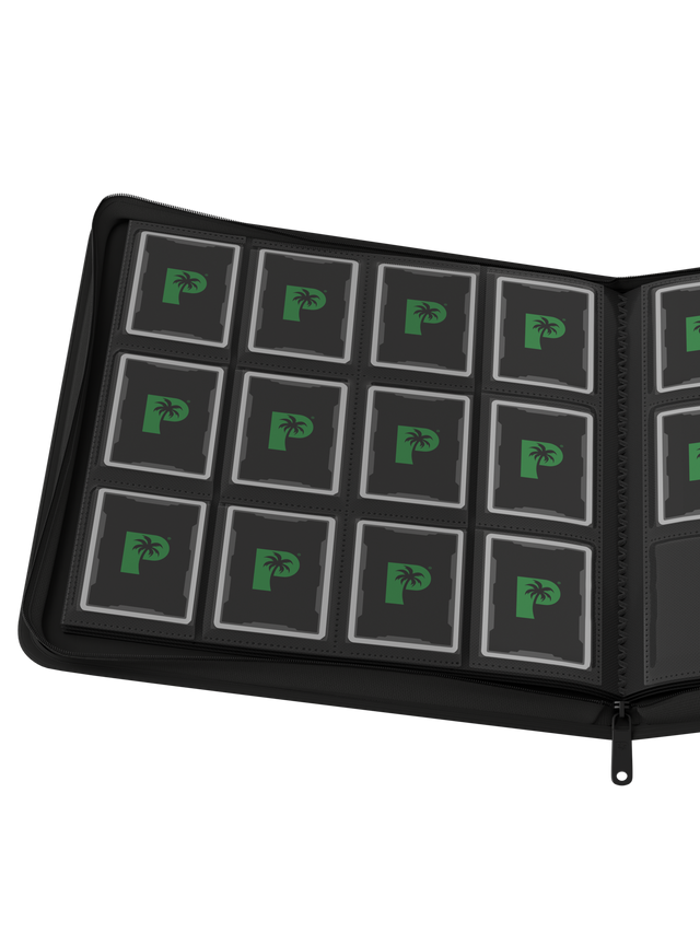 PALMS OFF COLLECTOR SERIES 12 POCKET ZIP BINDER ( BLACK ) 480 SLOTS
