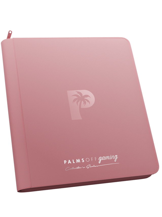 PALMS OFF COLLECTOR SERIES 12 POCKET ZIP BINDER ( PINK ) 480 SLOTS