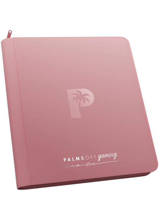 PALMS OFF COLLECTOR SERIES 12 POCKET ZIP BINDER ( PINK ) 480 SLOTS